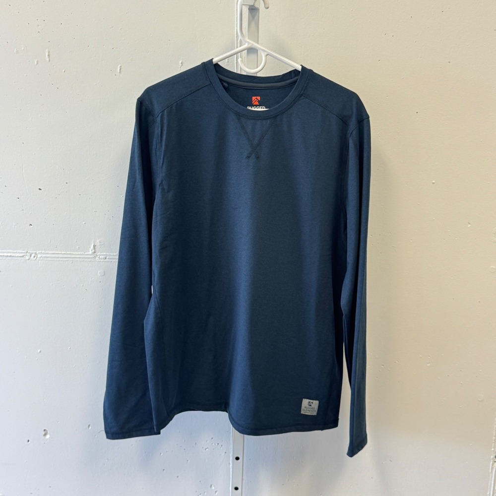 Rugged Elements Men's Navy Blue Baselayer Long Sleeve Crewneck Utility Shirt Lg